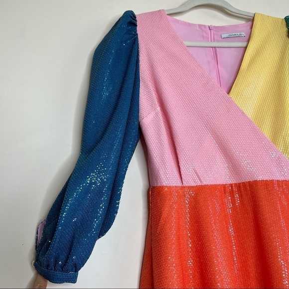 Olivia Rubin Amber Dress in Colorblock Sequins - Picture 6 of 16